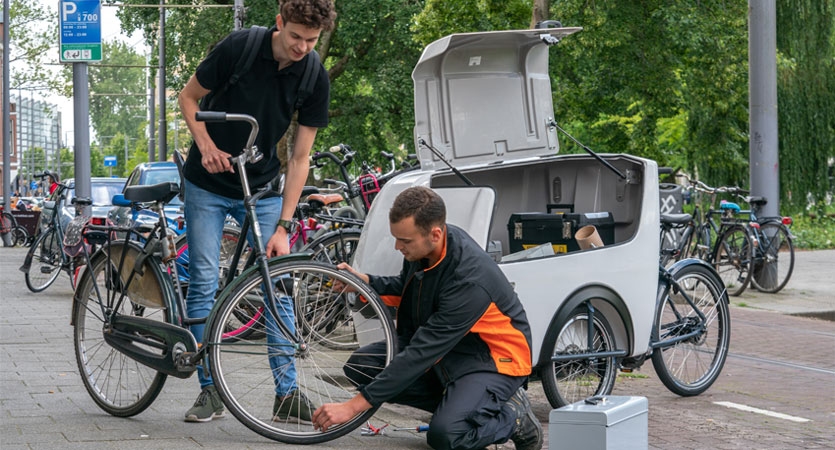 Transportfahrrad Servicetechnikern