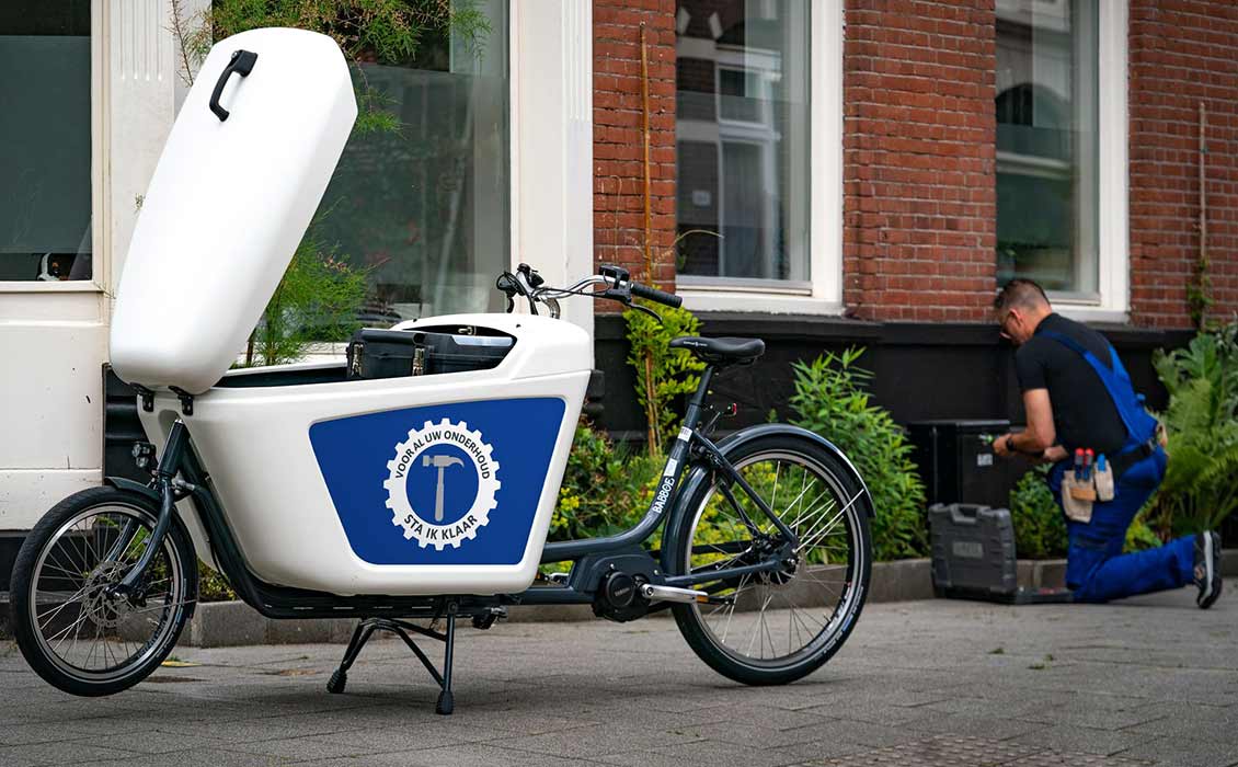 Vélo transporteur avec votre logo