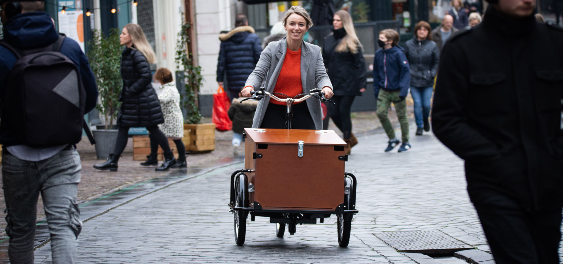 VÃ©lo cargo professionnel essai de conduite